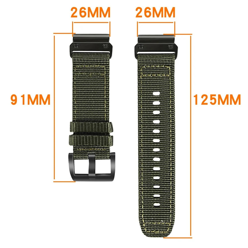 For Huami Amazfit T-Rex Ultra 2 Canvas Watch Band Military Style Wrist Strap - Sapphire - 5