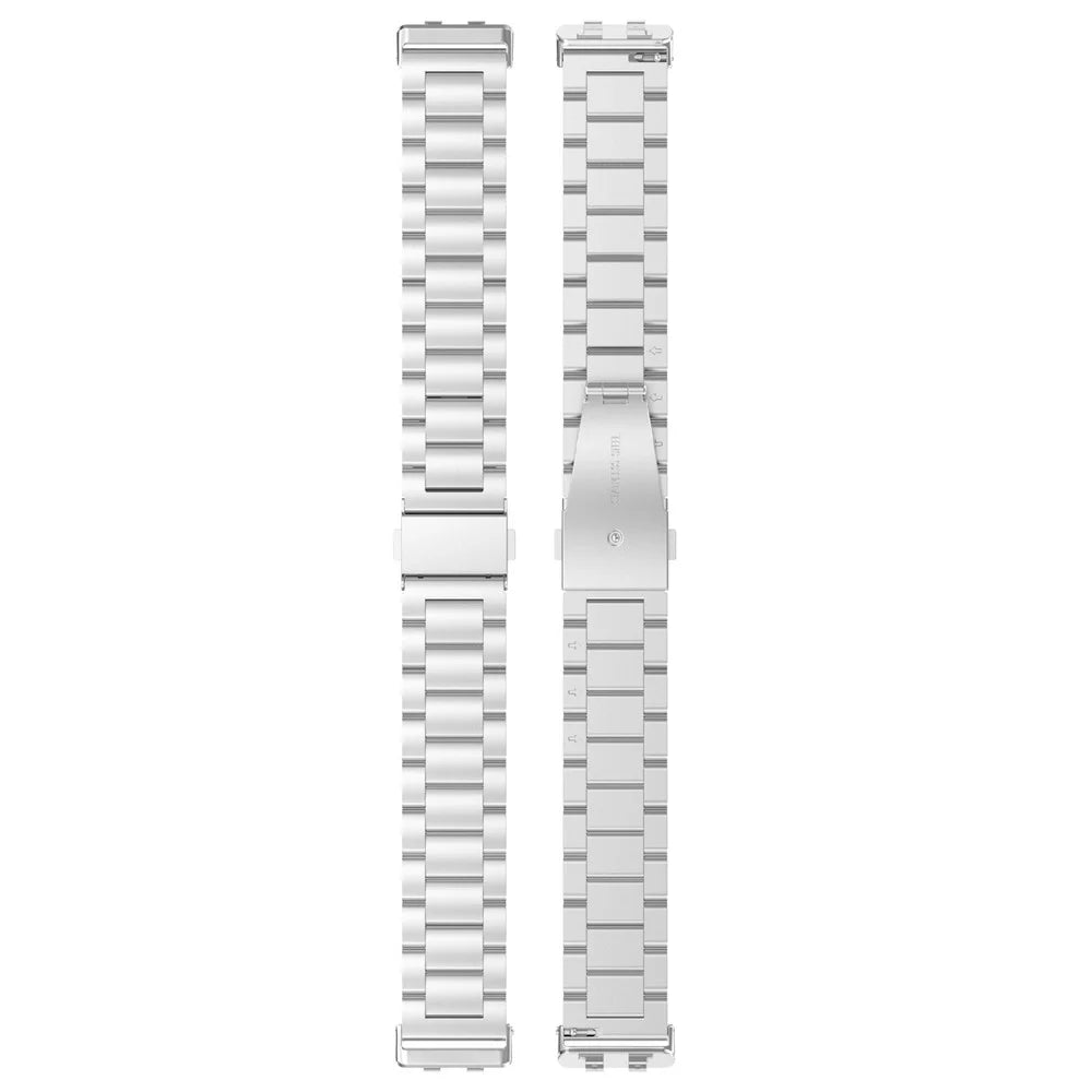 For Huawei Band 11 / 11 Pro Metal Strap Three-Beads Watch Band with Butterfly Buckle - Silver - 5