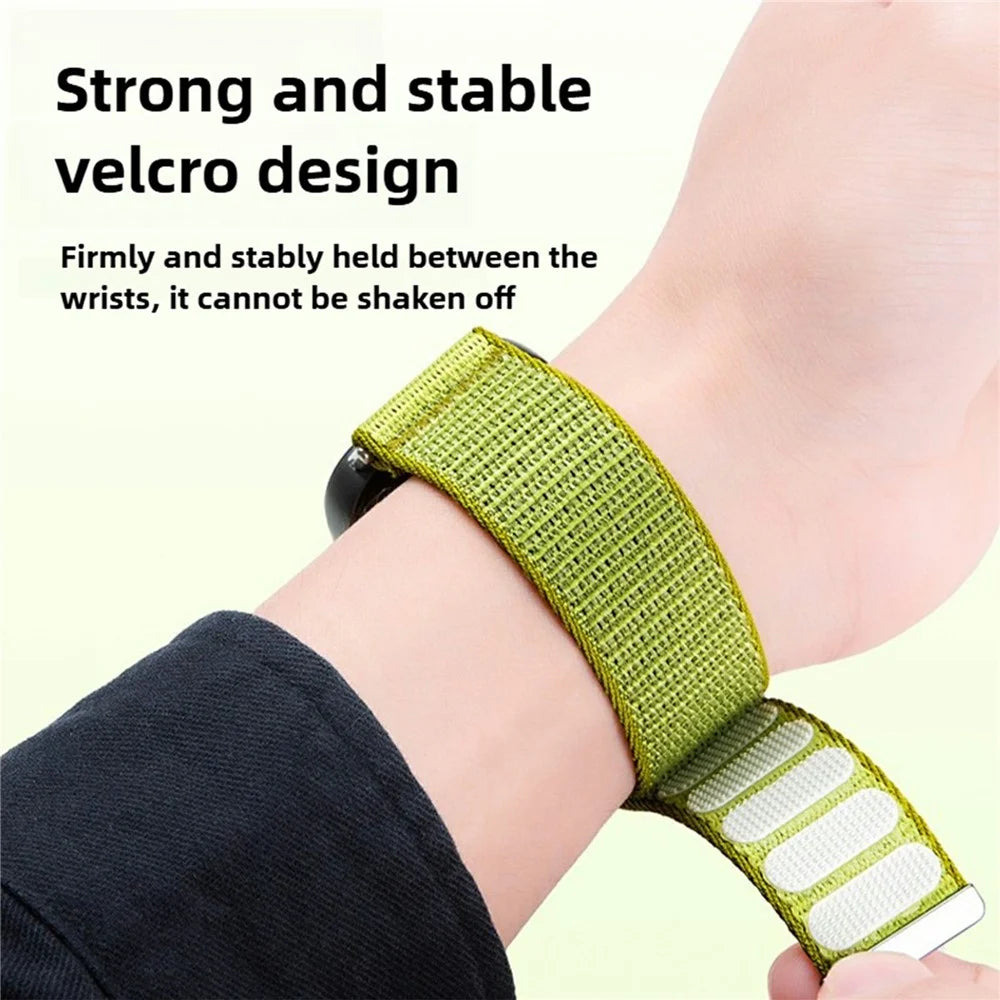 Woven Nylon Strap for Huawei Band 11 Pro  /  11 Magic Tape Watch Band Replacement Wristband - Green - 5