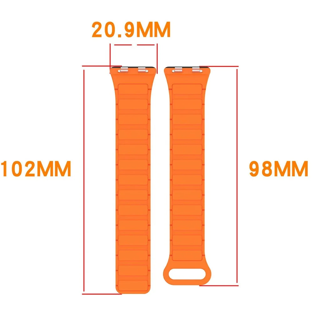 Silicone Strap with Magnetic Clasp for Huawei Band 11  /  11 NFC  /  11 Pro  /  11 Pro NFC Sports Watch Band Replacement - Pink - 3
