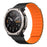 For Huami Amazfit T-Rex Ultra 2 Magnetic Silicone Strap 26mm Quick Release Spring Bar Watch Band - Black / Orange - 3