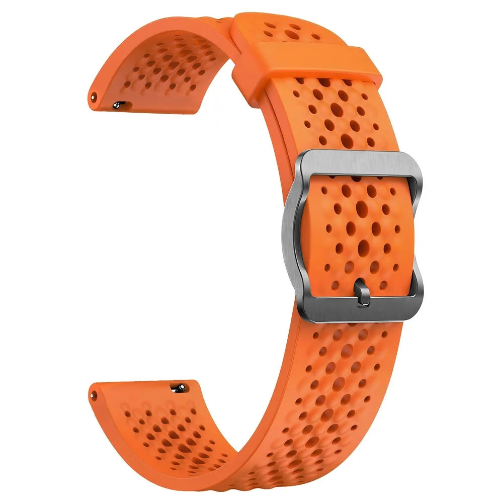 22mm Hollow Silicone Strap for Huawei Watch GT 6 46mm / GT 5 46mm / GT 5 Pro 46mm Breathable Watch Band - Orange - 3