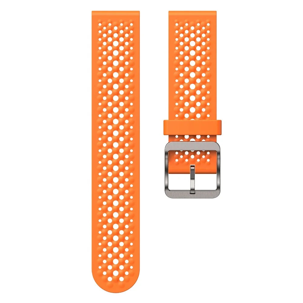 22mm Hollow Silicone Strap for Huawei Watch GT 6 46mm / GT 5 46mm / GT 5 Pro 46mm Breathable Watch Band - Orange - 4
