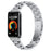 For Huawei Band 11 / 11 Pro Watch Band Stainless Steel 3-Bead Metal Strap - Silver - 2