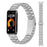 For Huawei Band 11 / 11 Pro Bat Design Watch Strap Stainless Steel Adjustable Band with Folding Clasp - Silver - 3