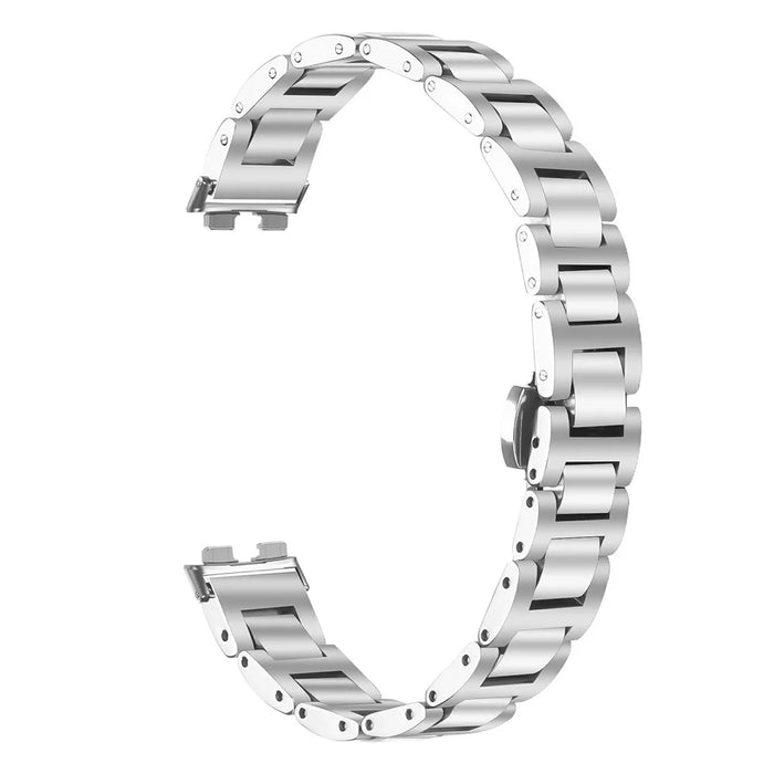 For Huawei Band 11 / 11 Pro Watch Band Butterfly Clasp Stainless Steel Strap - Silver - 1