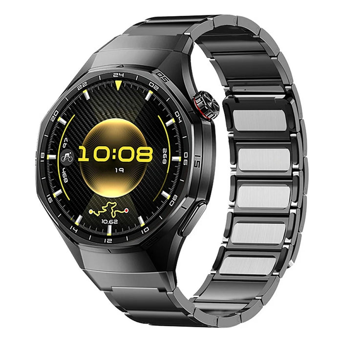 For Huawei Watch GT 6 Pro 46mm Stainless Steel Strap  Magnetic Buckle Quick Release Metal Watch Band - Titanium Grey - 2