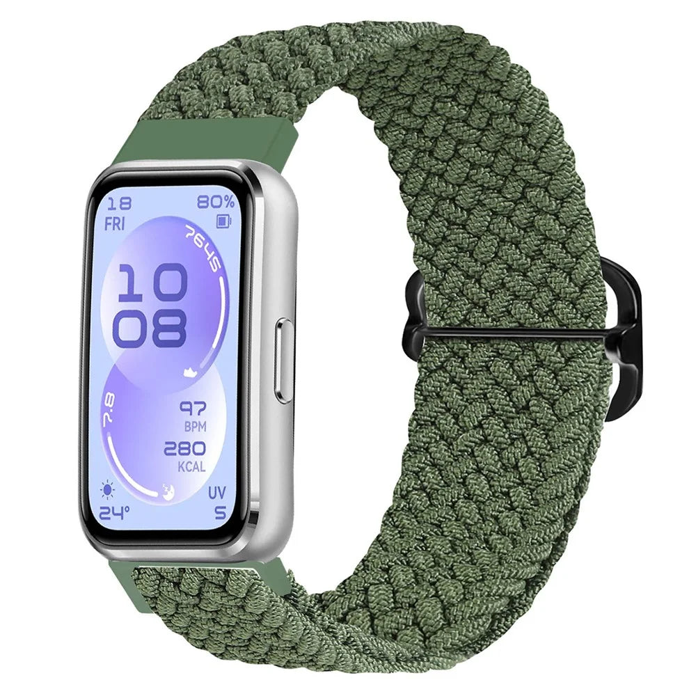 Nylon Strap for Huawei Band 11 Pro NFC / 11 NFC / 11 Pro / 11 Woven Sport Band with Adjustable Buckle - Green - 2