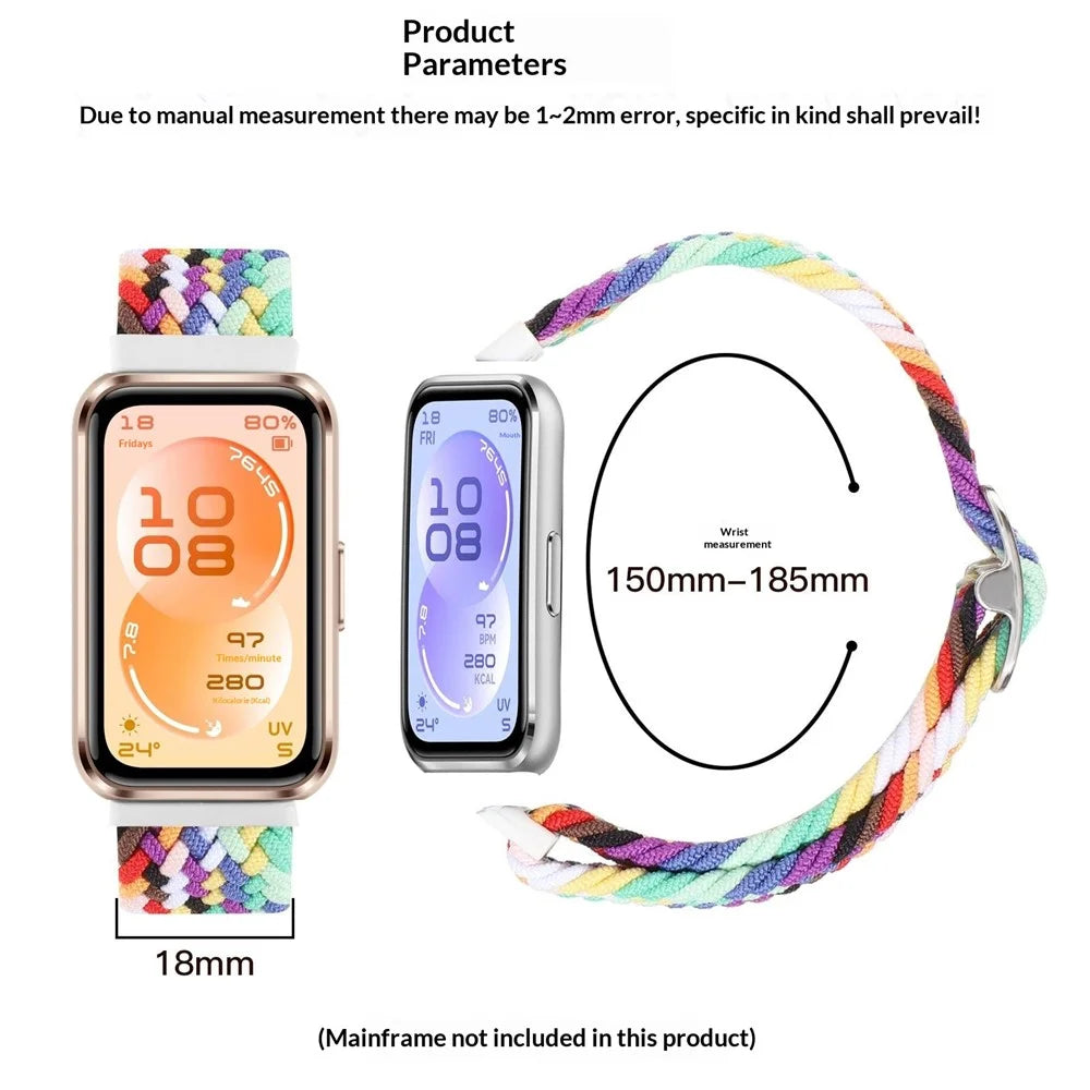Nylon Strap for Huawei Band 11 Pro NFC / 11 NFC / 11 Pro / 11 Woven Sport Band with Adjustable Buckle - Green - 7
