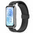 Foldable Magnetic Buckle Strap for Huawei Band 11 / 11 NFC / 11 Pro / 11 Pro NFC Solid Color Silicone Watch Band - Black - 2