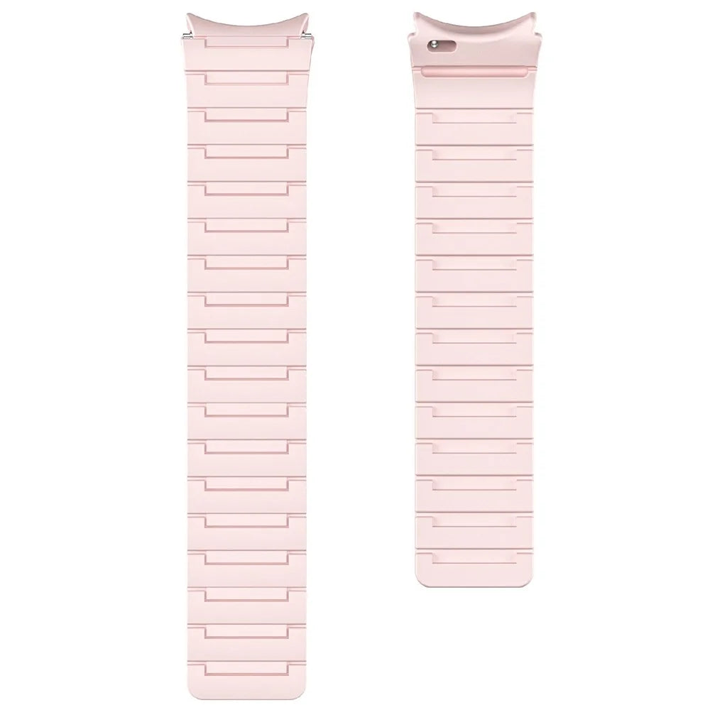 Magnetic Buckle Watch Strap for Samsung Galaxy Watch7 / Watch6 / Watch5 / Watch4 Silicone Sport Band - Pink - 3