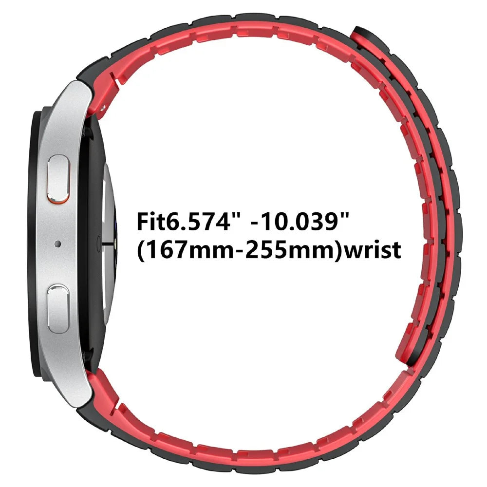 Magnetic Buckle Watch Strap for Samsung Galaxy Watch7 / Watch6 / Watch5 / Watch4 Silicone Sport Band - Pink - 6