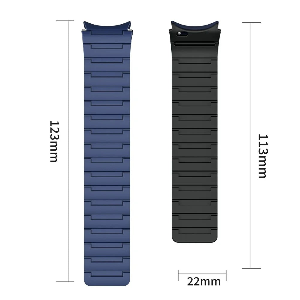 Magnetic Buckle Watch Strap for Samsung Galaxy Watch7 / Watch6 / Watch5 / Watch4 Silicone Sport Band - Pink - 7