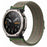 For Huami Amazfit T-Rex Ultra 2 26mm Embroidered Nylon Strap Replacement Loop Watch Band - Dark Green Orange - 2