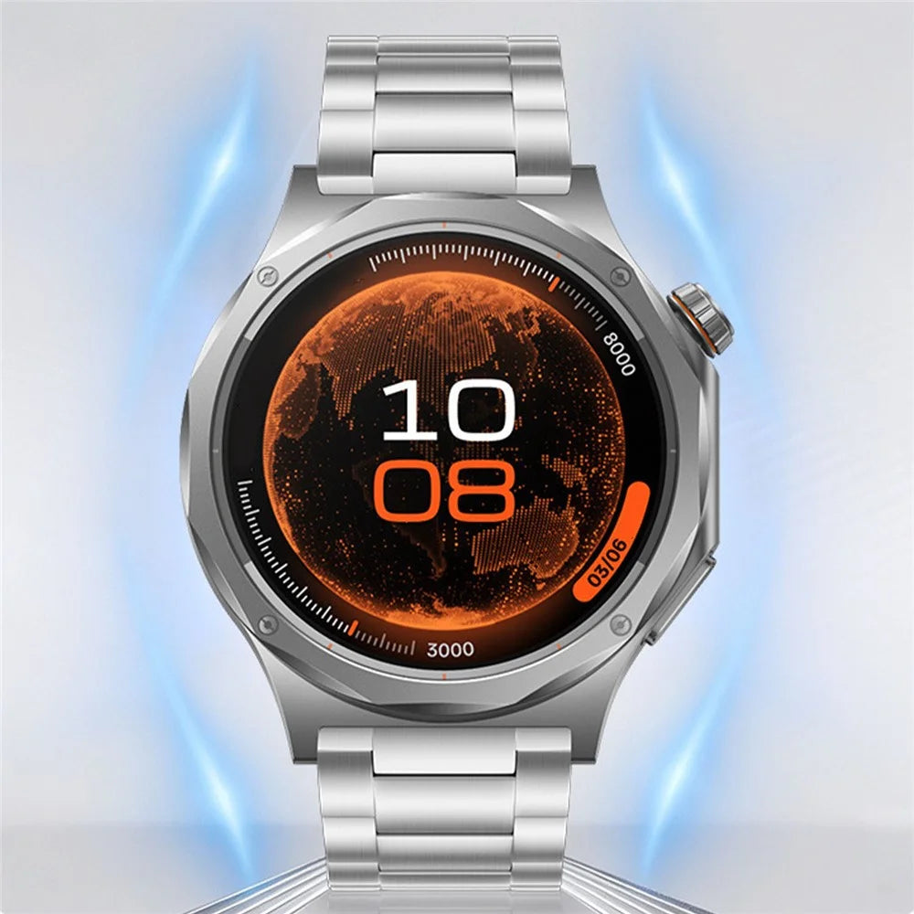 22mm Titanium Watch Band for Oppo Watch X3 / Huawei Watch GT 6 46mm / GT 5 46mm Quick Release Three Bead Metal Strap - Silver - 4