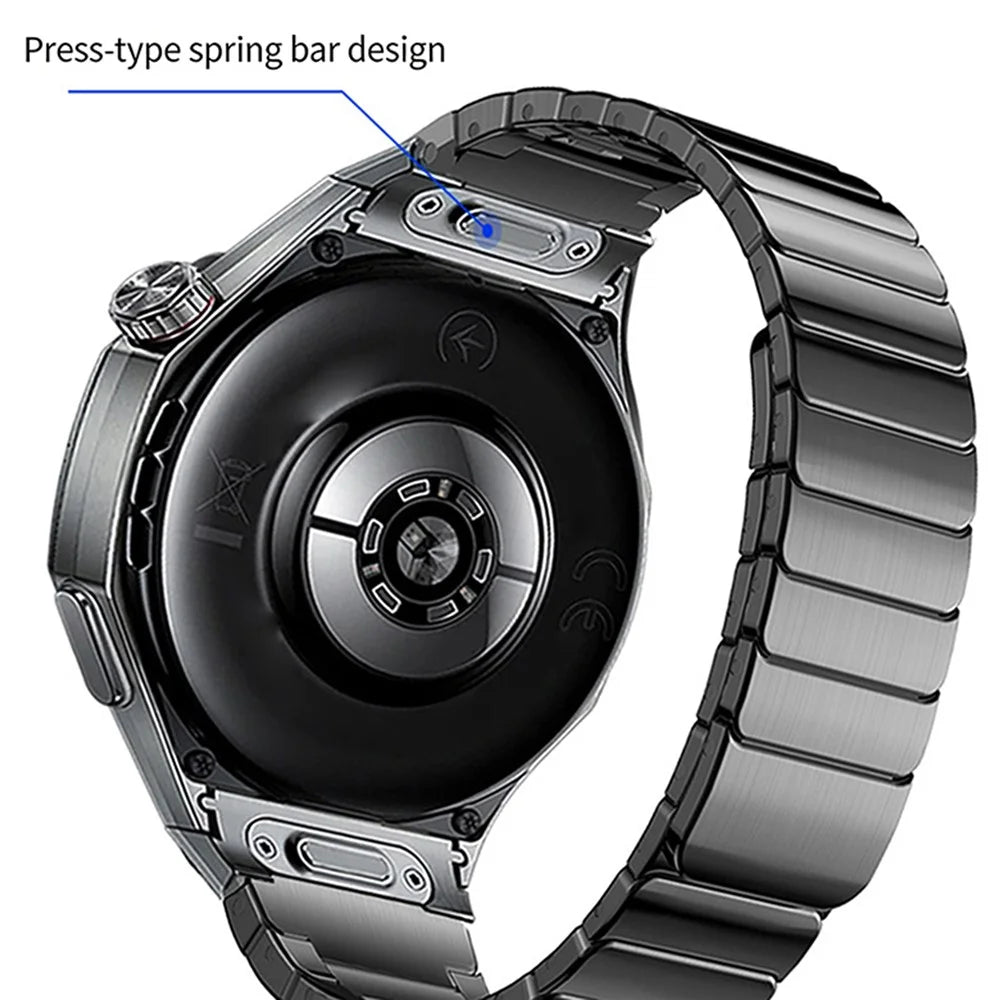 For Huawei Watch GT 6 Pro 46mm Stainless Steel Band Magnetic Quick Release Metal Watch Strap - Black - 3