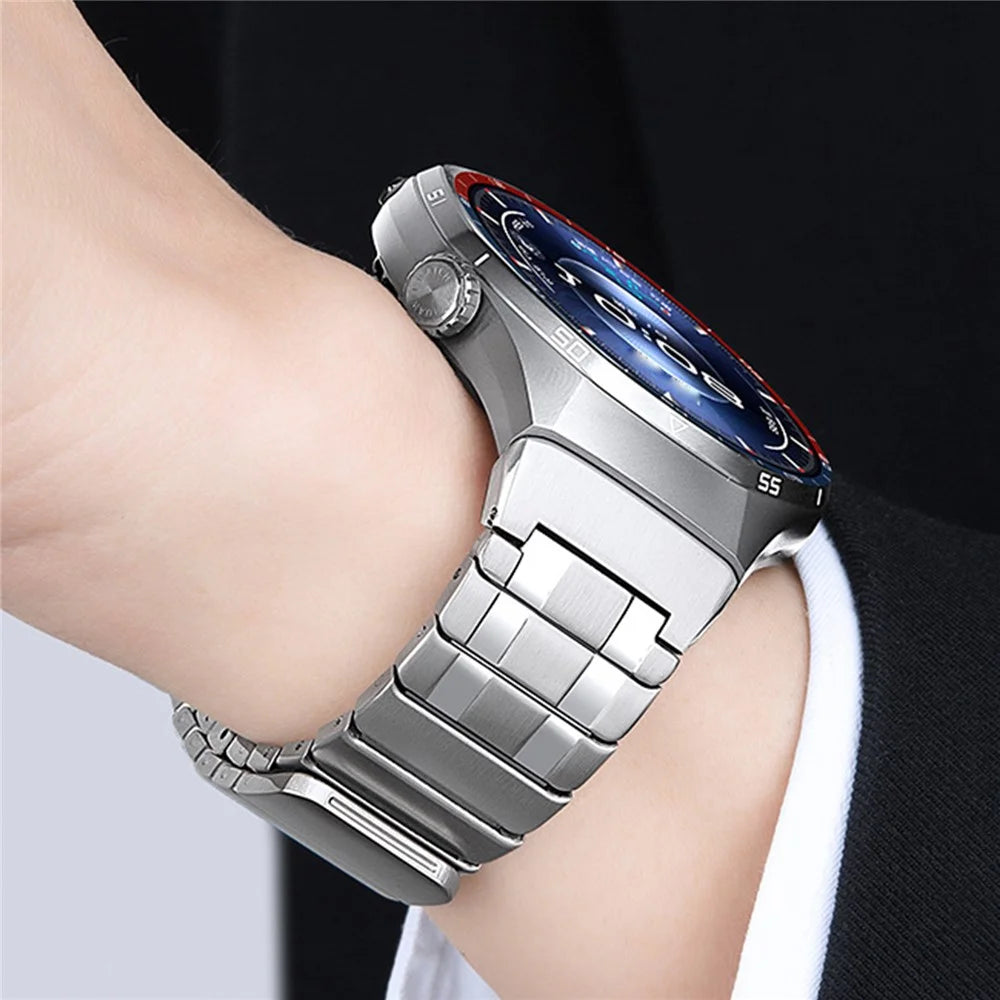 For Huawei Watch GT 6 Pro 46mm Stainless Steel Band Magnetic Quick Release Metal Watch Strap - Black - 7
