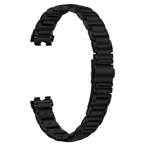 Stainless Steel Watch Band for Huawei Band 11 Pro NFC / 11 NFC / 11 Pro / 11 Butterfly Buckle Adjustable Metal Strap - Black - 1