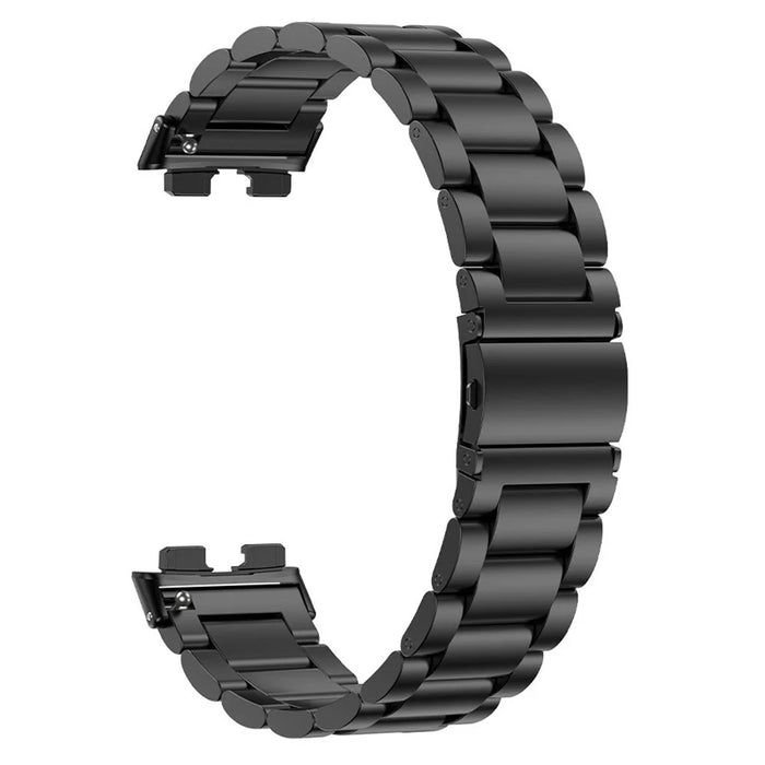 Watch Band for Huawei Band 11 / 11 Pro / 11 NFC / 11 Pro NFC Titanium Alloy 3-Bead Wrist Strap - Black - 2