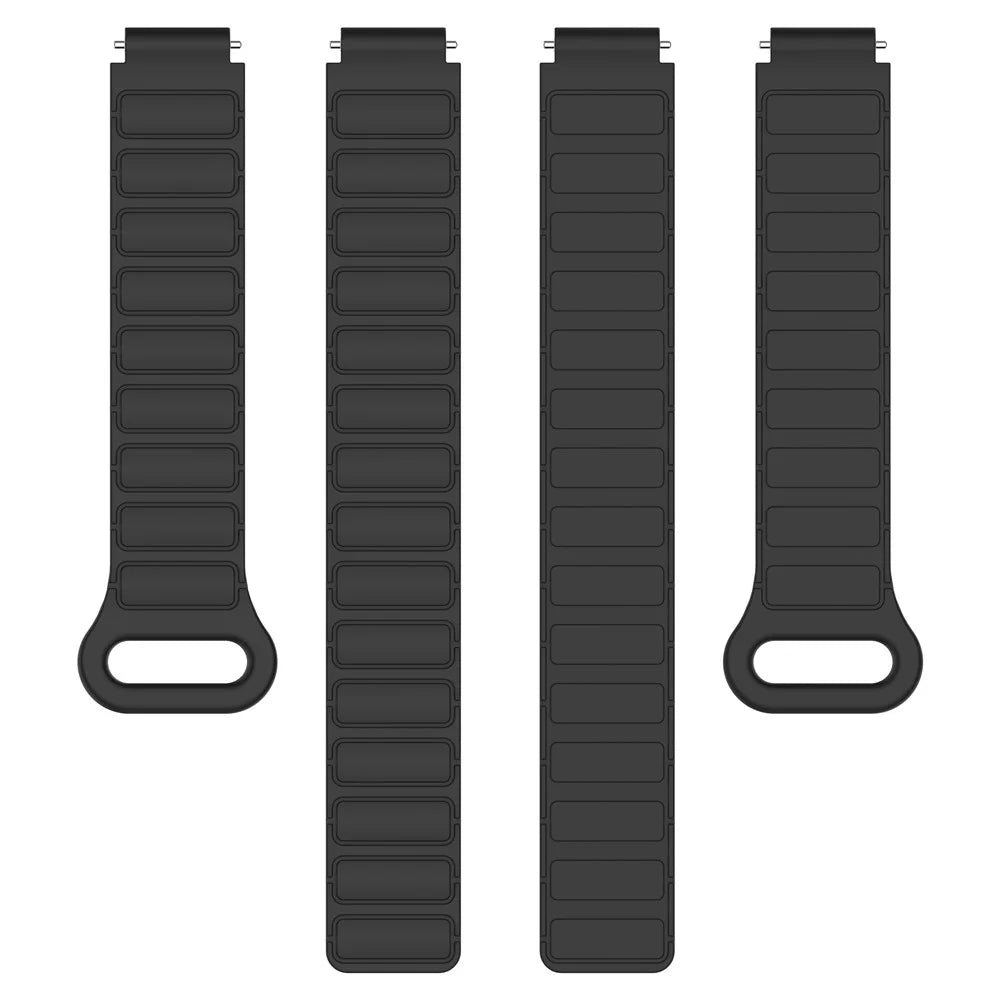 Magnetic Silicone Band for Huawei Band 11 Pro NFC / 11 NFC / 11 Pro / 11 Dual Color Watch Strap -  Black / Wine Red - 5