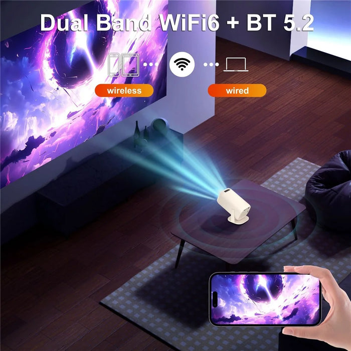 U5 Gaming Console 2-in-1 Android 14 HD Projector Allwinner H723 8K 200 Lumens Screen Projection Device for Home Cinema - EU Plug - 6