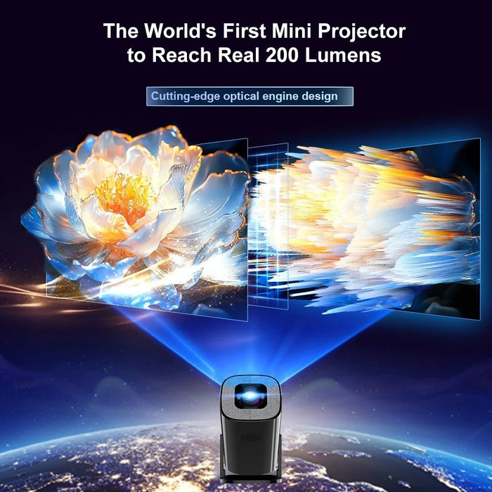 U1 4K Projector with Retro Gaming Console Allwinner H723 Android 14 200 Lumens 36000+ Games Screen Projection Device for Home Theater - EU Plug - 6