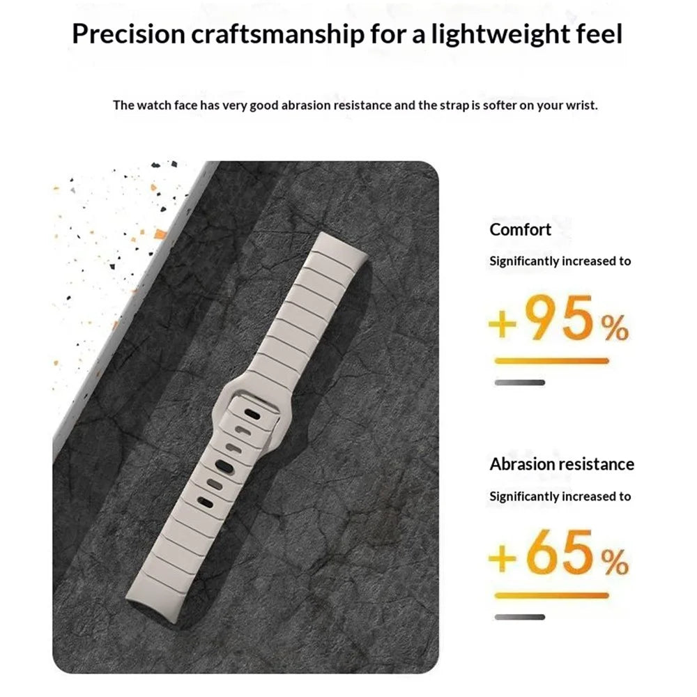 Adjustable Strap for Xiaomi Smart Watch Band 10  /  9  /  8 Armor Reverse T-Buckle Silicone Watch Band - White - 5