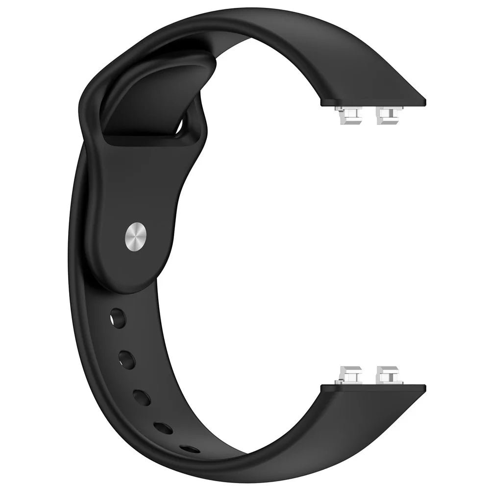 Silicone Strap for Huawei Band 11 / 11 Pro / 11 NFC / 11 Pro NFC Metal Buckle Sport Watch Band Replacement - Black - 3