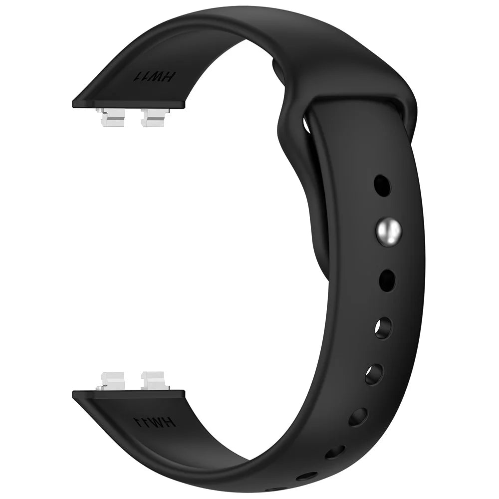 Silicone Watch Band for Huawei Band 11 / 11 Pro / 11 NFC / 11 Pro NFC Reverse Buckle Wrist Strap - Black - 2