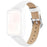Watch Band for Huawei Band 11 Pro NFC / 11 NFC / 11 Pro / 11 Silver Buckle Slim Leather Strap - White - 1