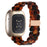 For Fitbit Versa 3 / Sense Hexagonal Resin Strap Waterproof Watch Band - Tortoiseshell - 1