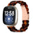 For Fitbit Versa 3 / Sense Hexagonal Resin Strap Waterproof Watch Band - Tortoiseshell - 2