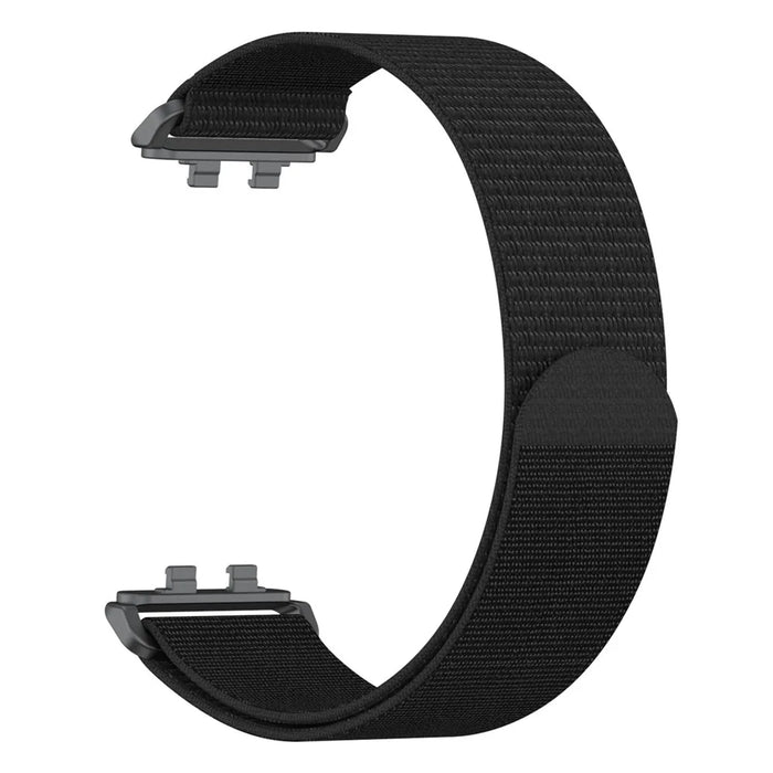 Strap for Huawei Band 11 Pro NFC / 11 NFC / 11 Pro / 11 Nylon Loop Band Round Tail Replacement Wristband - Black - 4