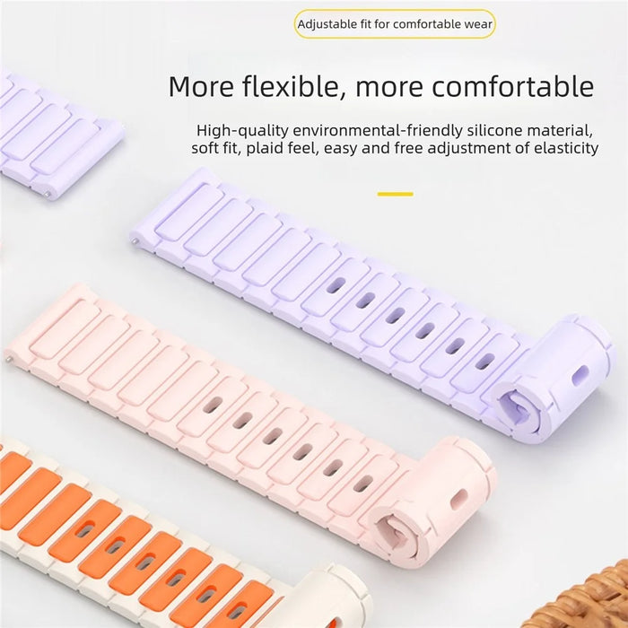Silicone Strap for Huawei Band 11 Pro NFC  /  11 NFC  /  11 Pro  /  11 Textured Sport Band Replacement Wristband - White+Grey - 5