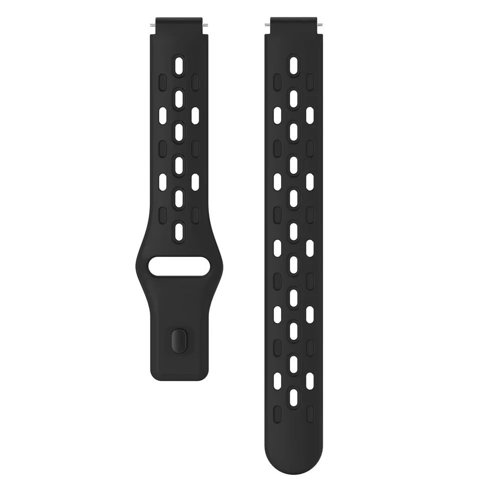 Watch Band for Huawei Band 11 Pro NFC / 11 NFC / 11 Pro / 11 Holes Design Silicone Wrist Strap - Black - 5