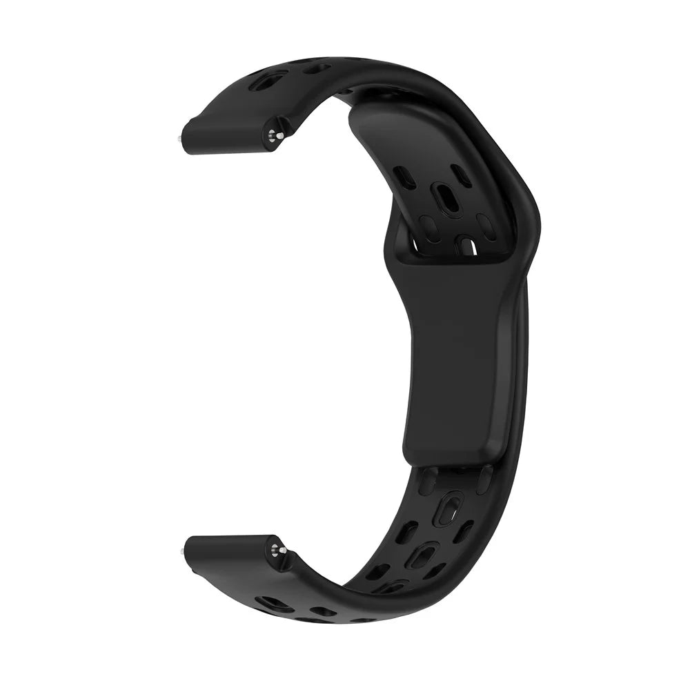 Watch Band for Huawei Band 11 Pro NFC / 11 NFC / 11 Pro / 11 Holes Design Silicone Wrist Strap - Black - 6