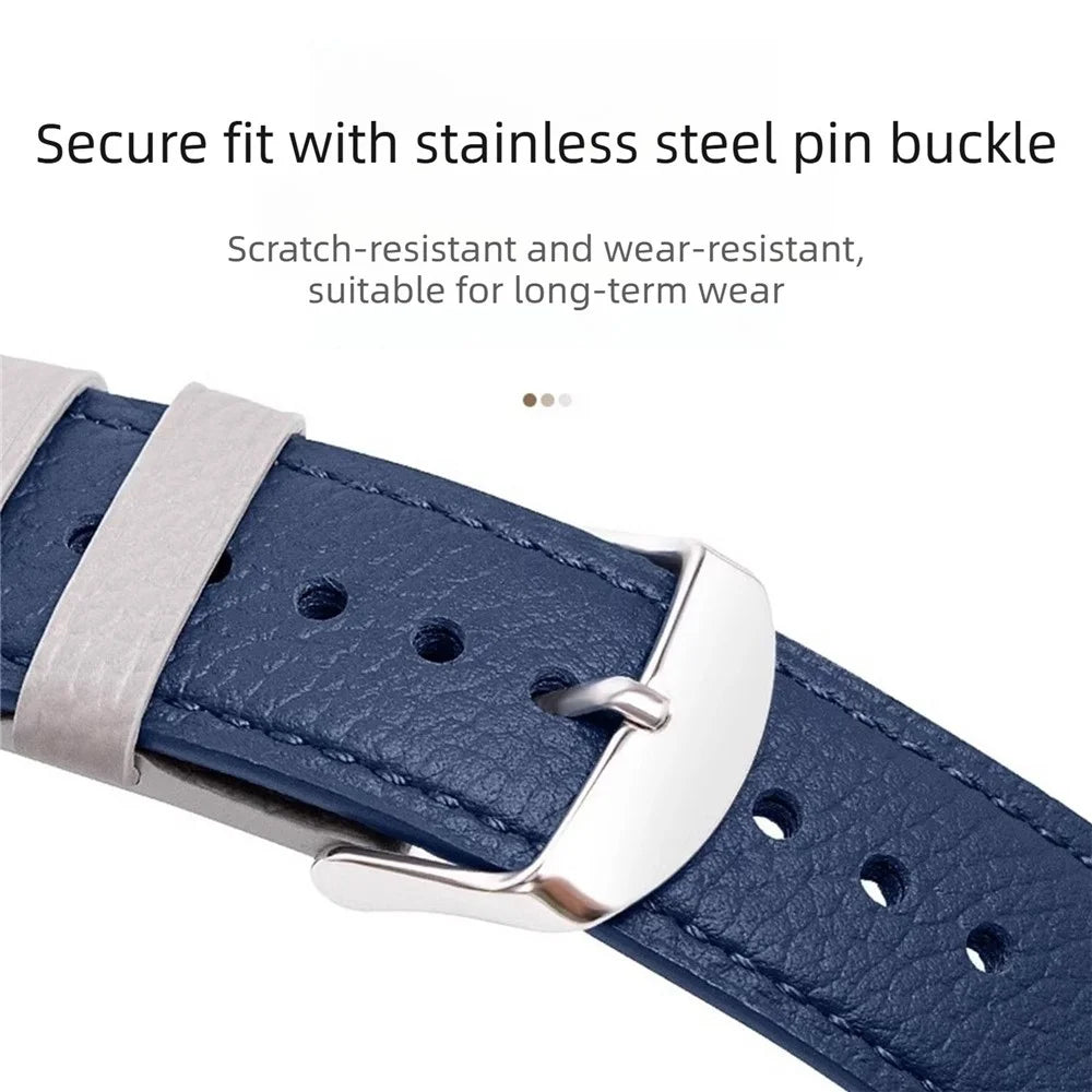 22mm Strap for Xiaomi Watch S4 / Huawei Watch GT 6 46mm / Samsung Galaxy Watch3 45mm Genuine Cow Leather Quick Release Band - Taupe - 3