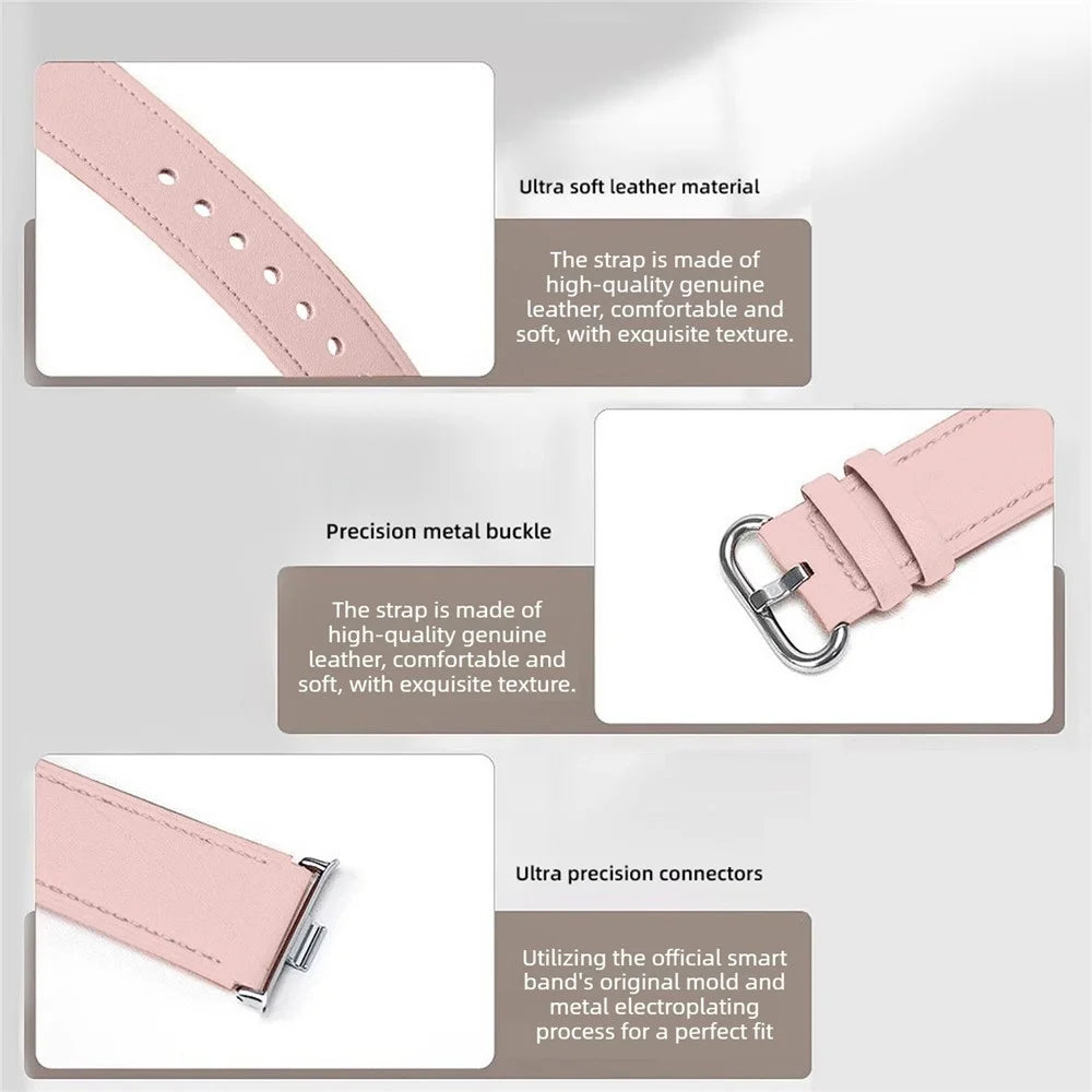 22mm Genuine Cow Leather Strap for Xiaomi Watch S4 / Huawei Watch GT 6 46mm / Samsung Galaxy Watch3 45mm Watch Band with Round Metal Buckle - Orange - 4