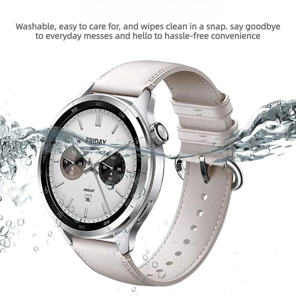 22mm Genuine Cow Leather Strap for Xiaomi Watch S4 / Huawei Watch GT 6 46mm / Samsung Galaxy Watch3 45mm Watch Band with Round Metal Buckle - Orange - 6