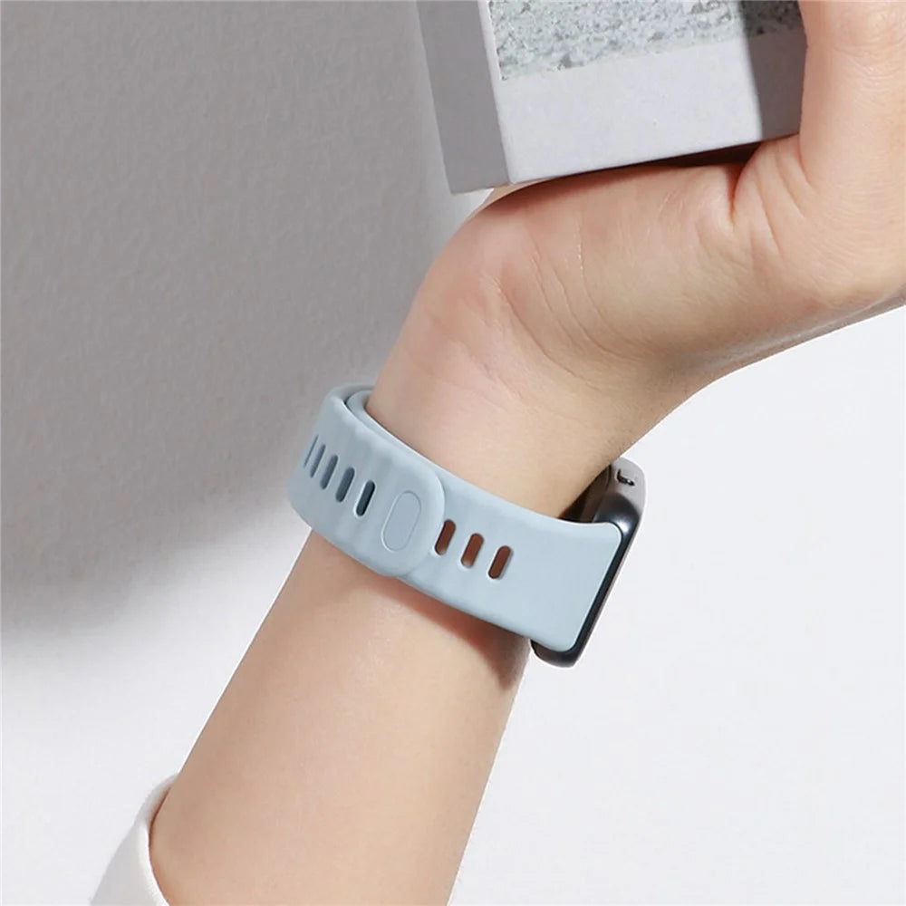 Strap for Huawei Band 11 Pro NFC / 11 NFC / 11 Pro / 11 Quick Release Fluororubber Band with Pin Buckle Replacement Wristband - Wavy Blue - 4