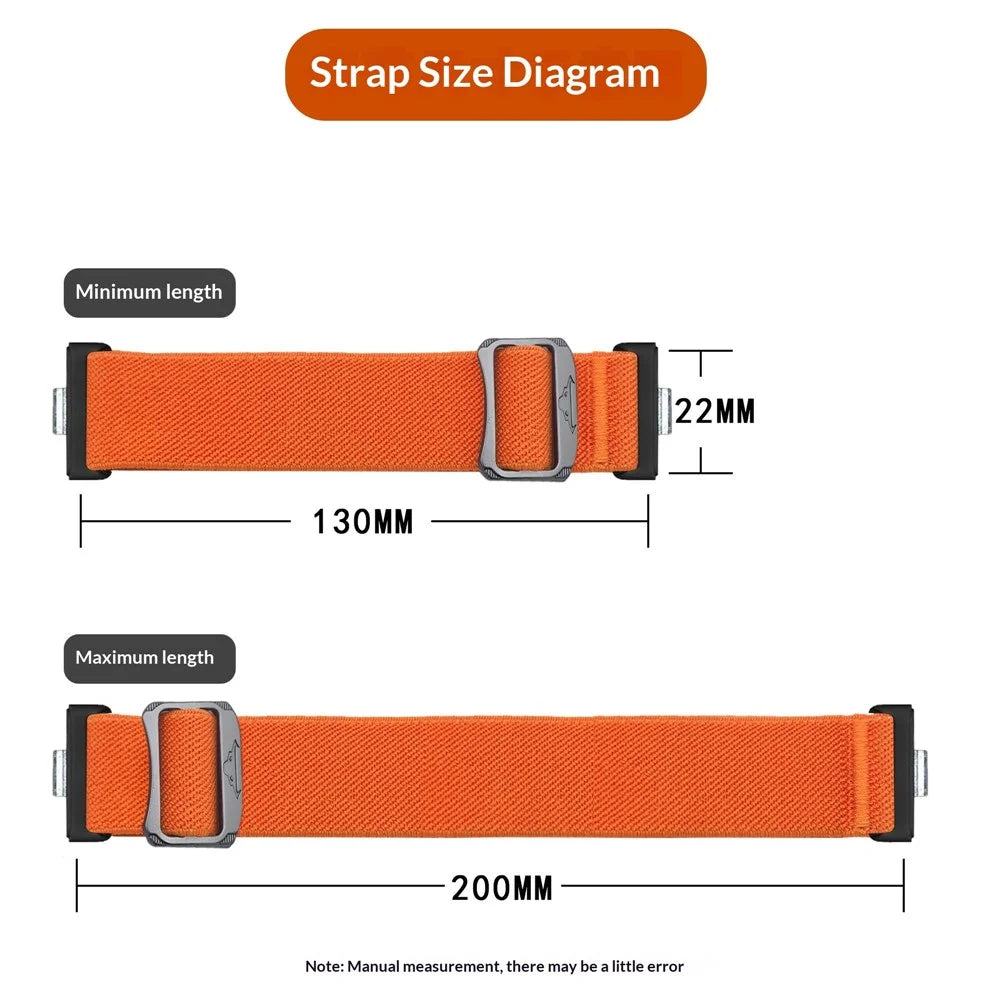 Elastic Nylon Strap for Huawei Watch Fit 4 Pro / 4 / 3 Sport Watch Band with Bull Head Buckle - Orange - 3