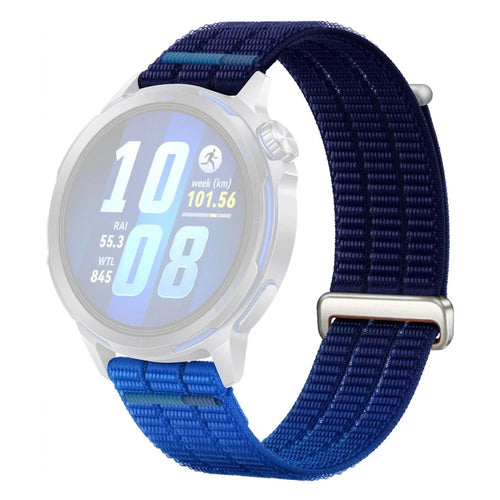 18mm Nylon Loop Watch Strap for Huawei Watch GT 6 41mm / GT 5 41mm / GT 4 41mm Magic Tape Breathable Band with Metal Connector - Dusk Blue - 1