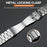 For Samsung Galaxy Watch7 44mm 3-Bead Stainless Steel Strap with TPU Full Cover Watch Case and Removal Tool - Silver - 6