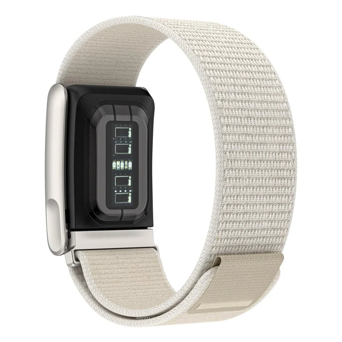 For WHOOP 5.0 LIFE MG Breathable Nylon Loop Band Magic Tape Adjustable Sports Watch Strap - Starlight - 2