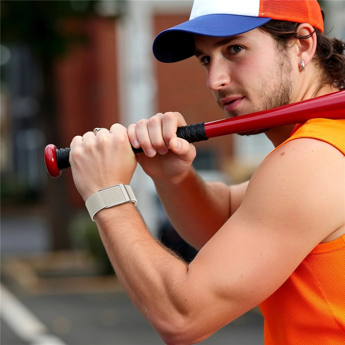 For WHOOP 5.0 LIFE MG Breathable Nylon Loop Band Magic Tape Adjustable Sports Watch Strap - Starlight - 4