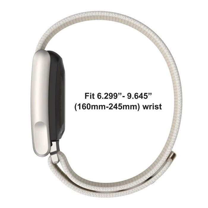 For WHOOP 5.0 LIFE MG Breathable Nylon Loop Band Magic Tape Adjustable Sports Watch Strap - Starlight - 7