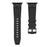 FKM Fluoroelastomer Strap with Black Connector for Apple Watch Ultra 3 2 1 49mm / Series 11 10 46mm / 9 8 7 45mm / SE3 SE2 SE 6 5 4 44mm / 3 2 1 42mm Woven Texture Watch Band - Black / Black Buckle - 3
