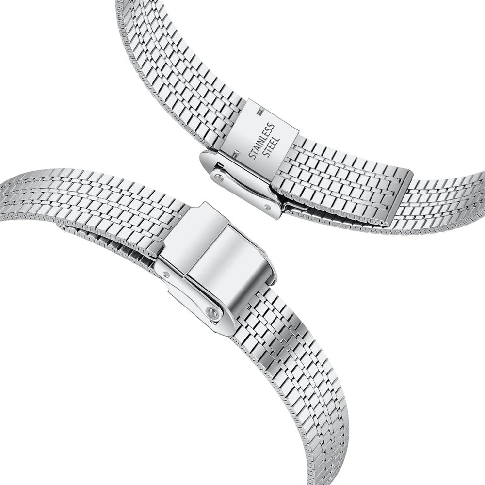 Watchband for Huawei Band 11 Pro NFC  /  11 NFC  /  11 Pro  /  11 Stainless Steel 7-Beads Watch Strap - Silver - 6