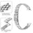 Slim 5-Bead Watch Band for Huawei Band 11 Pro NFC  /  11 NFC  /  11 Pro  /  11 Stainless Steel Strap - Silver - 3