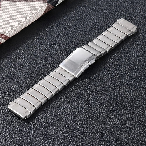 22mm Titanium Alloy + Silicone Band for Oppo Watch X3 / Watch X2 / Watch X / Watch 4 Pro / OnePlus 2 Quick Fit Metal Watch Strap - Silver - 1
